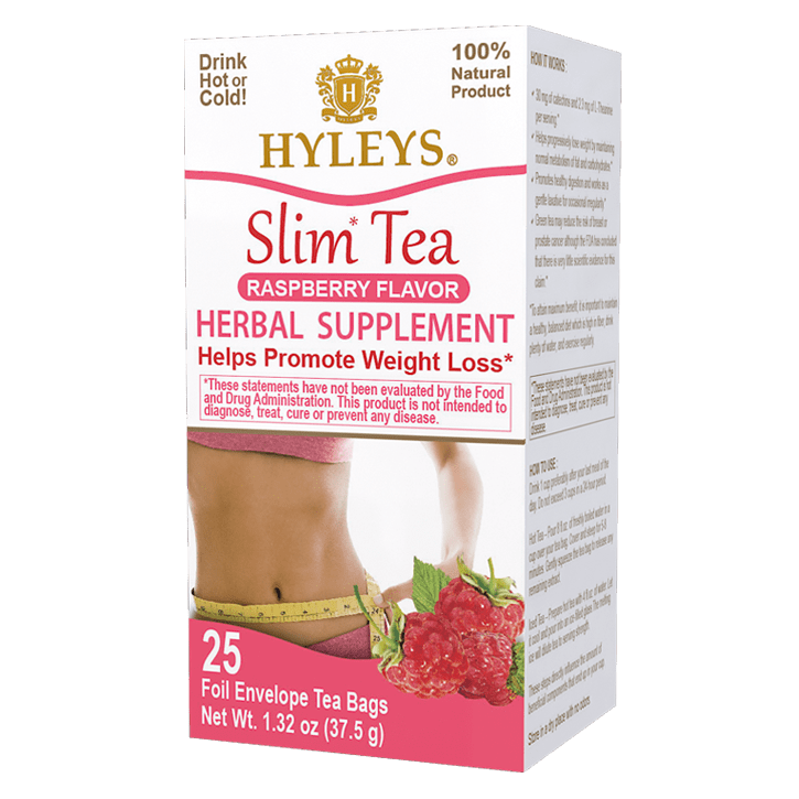 Raspberry Slim Tea - Hyleys Tasty Slim Blends in Tea Bags